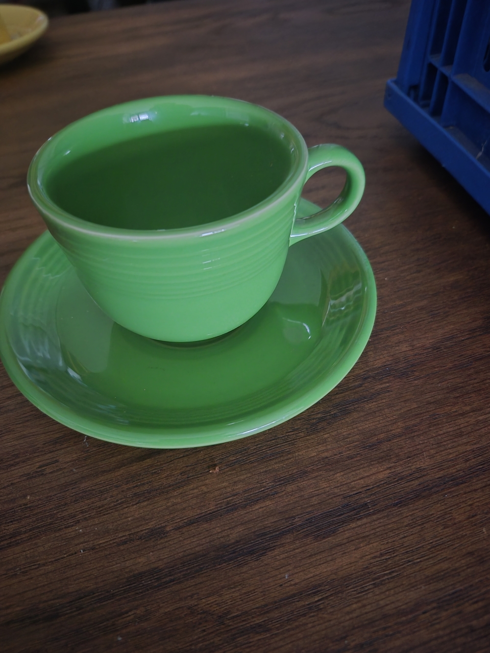 Shamrock Green Fiestaware Cup & Saucer Set (Post-1986) Retired Discont 2002-2021